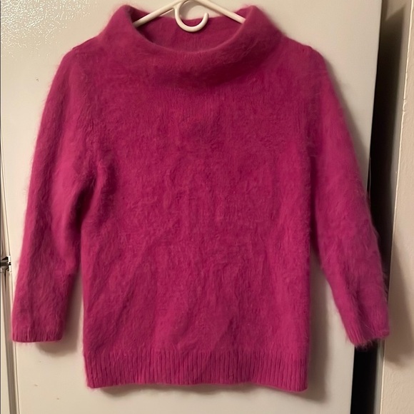 Moth Anthropologie Sweater Women's Small 70% Angora Rabbit Hair Mock Turtleneck - Picture 1 of 7